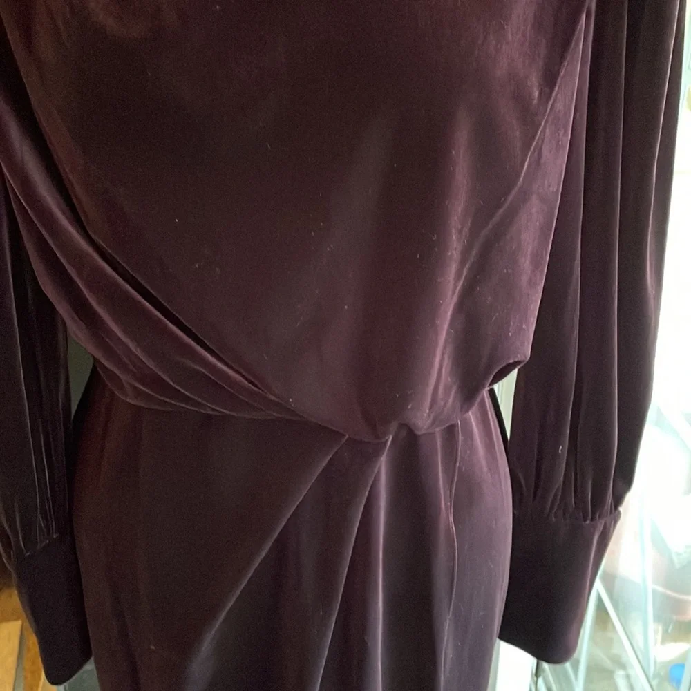 NWT KARL LAGERFELD PARIS Velvet Mock Neck Dress - Picture 5 of 15